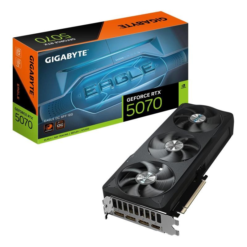 GIGABYTE GeForce RTX 5070 EAGLE OC SFF 12G Scheda Grafica - 12GB GDDR7, 192 bit,