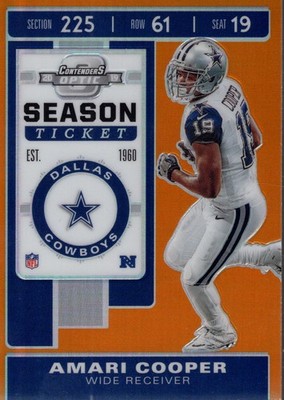 2019 Panini Contenders Optic Orange #49 Amari Cooper /50 - FB
