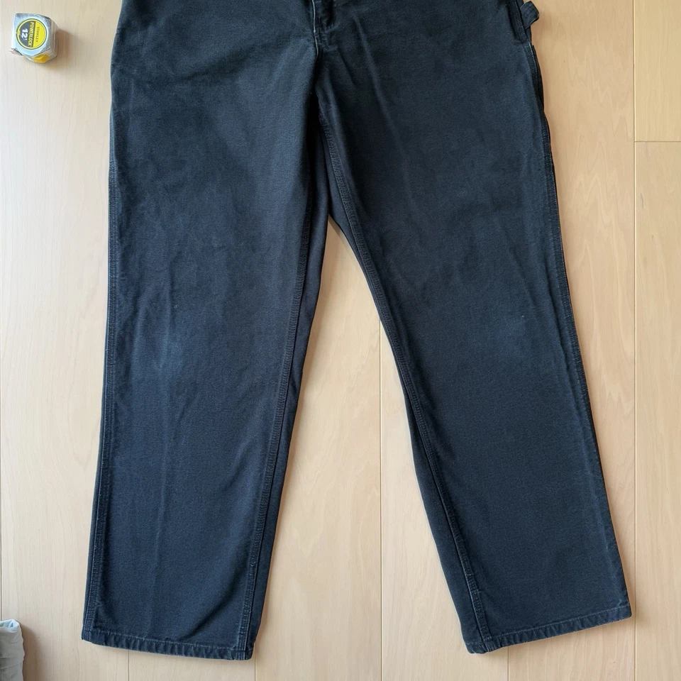 Vintage Carhartt Carpenter Pants 36 Black Straight Heavy Canvas Workwear WIP - Image 4 of 4