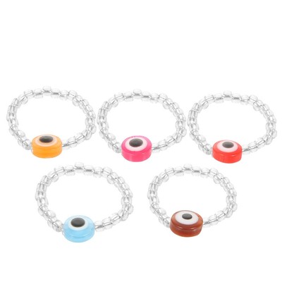 5pcs Evil Eye Perlen Rings kreative Ringperlen Ringe Finger Accessoire Party