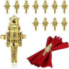 Weihnachten Nussknacker Serviettenringe Metall dekorativ 6 Stück