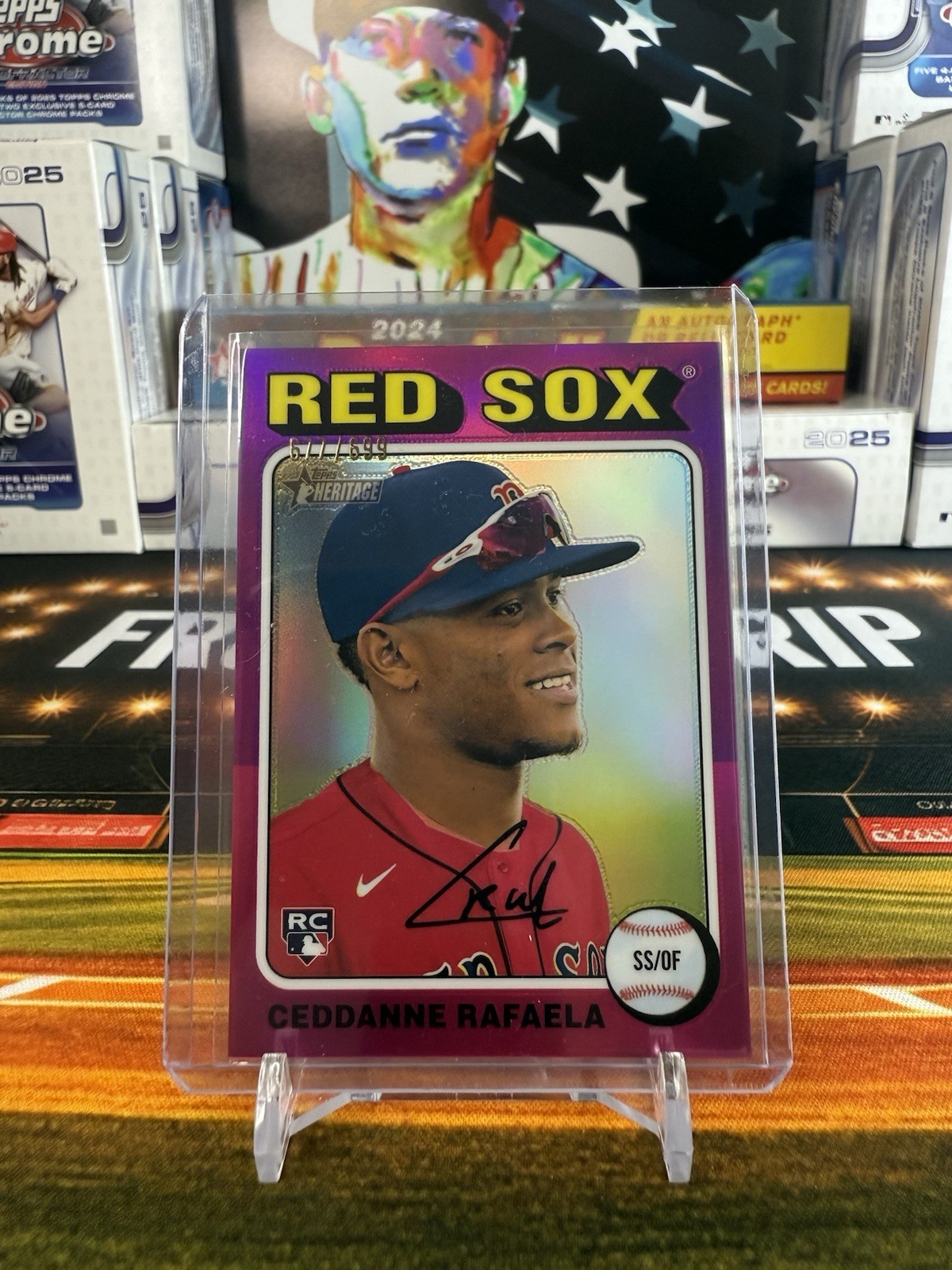 2024 Topps Heritage High Number  Ceddanne Rafaela RC #420 Chrome /699