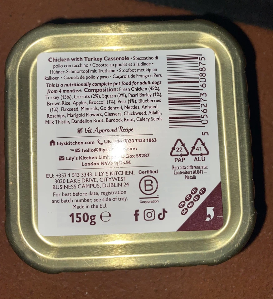 Neues OVP Lily’s Kitchen Hunde Futter 6 Dosen / 17 Schälchen Rind / Chicken - Bild 4 von 4