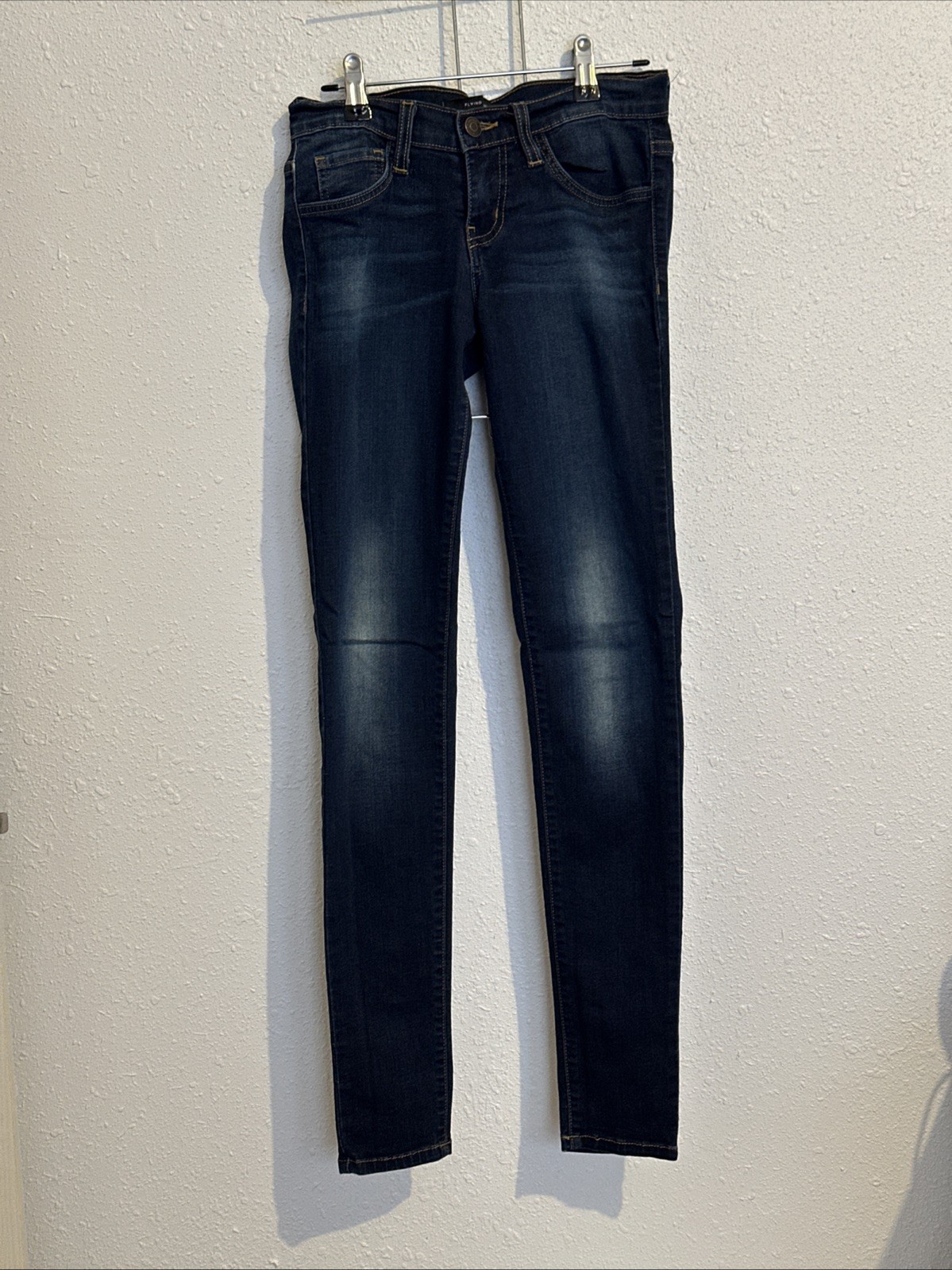 Flying Monkey Jeans Womens 25 Blue Skinny Low Rise Dark Wash Stretch USA #50
