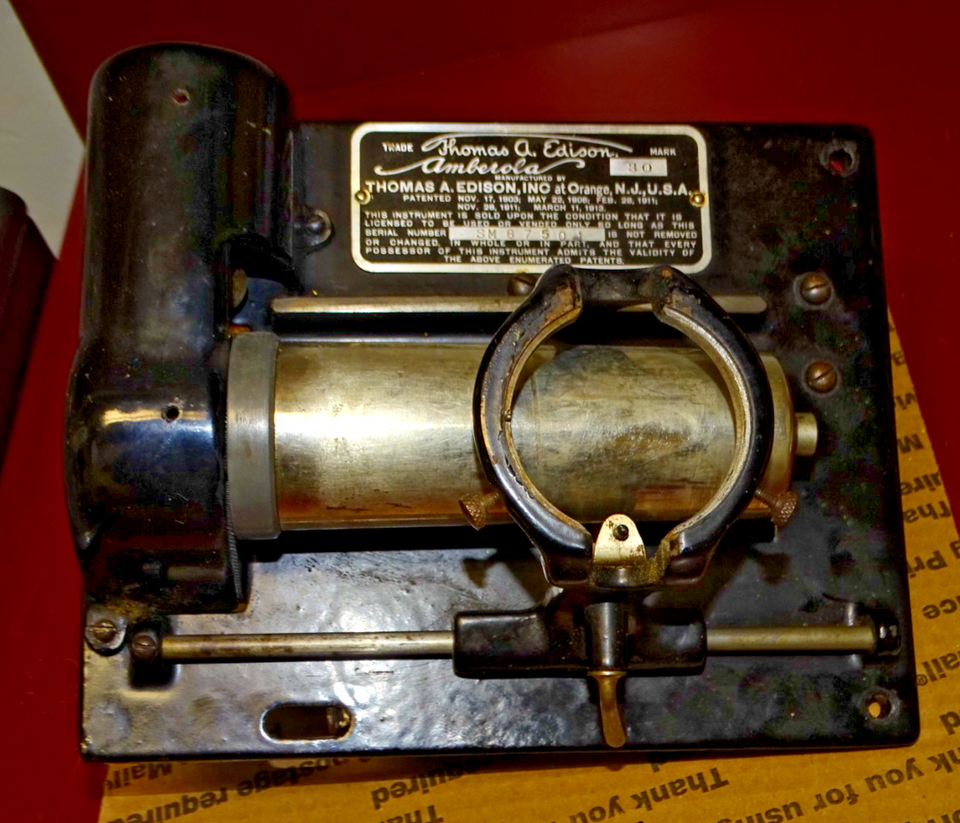 Edison Amberola 30 Cylinder Phonograph Motor, Bedplate, Good Spring ...