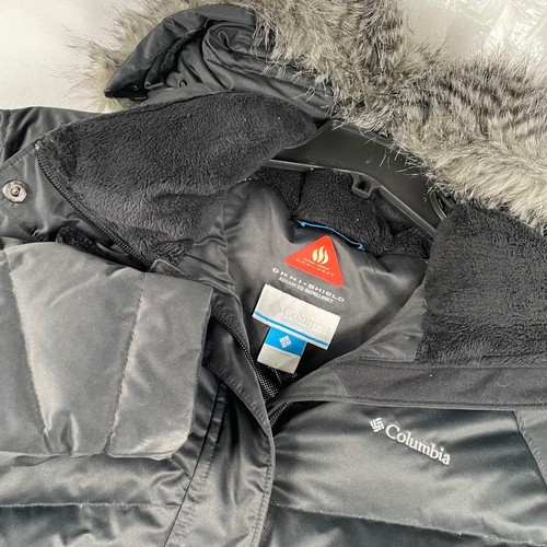 Columbia Puffer Coat Omni-Heat Staccabile Ecopelliccia Cappuccio Giacca Invernale Taglia L