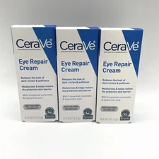 CeraVe Eye Repair Cream Under Eye Cream For Puffiness And Bags 0.5oz 3 Pack