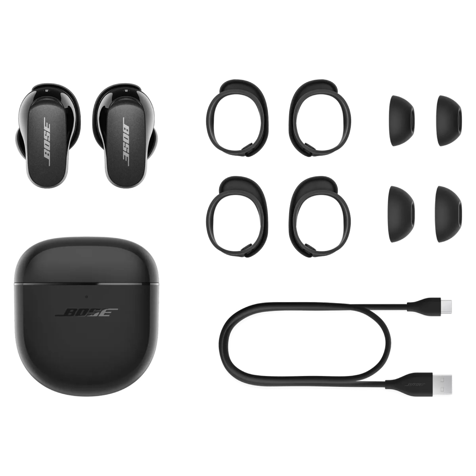 Bose QuietComfort Earbuds II Wireless Active Noise Cancelling Headphones - Black