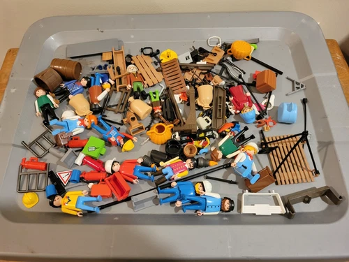 Vintage Playmobil Figures Miscellaneous Pieces And Parts Lot