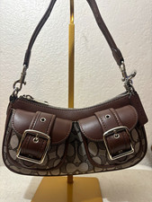Coach Ashton Brown Crescent Shoulder Bag Zip ...