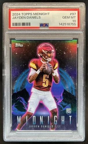 2024 Topps Midnight Jayden Daniels RC Rookie #97 Commanders PSA 10 GEM MINT