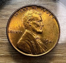 1941-p Lincoln Wheat Cent - Actual Coin Shown - Free Shipping Tracking Inv209