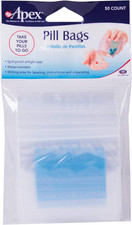 Pill Bags Disposable Pill, Vitamin, and Medicine Organizer Pouches, Zippered Sea