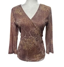 Vtg Y2K Babydoll Top Sz L Whimsigoth Forest Fairy Coquette Indie Sleaze Brown