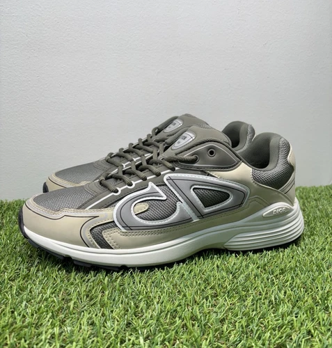Taille 45 EU (12 US) Dior B30 Réfléchissant « Olive, Beige » EXCELLENT ÉTAT !