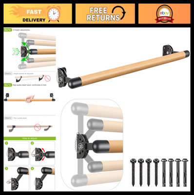 Wall Mounted Solid Wood Ballet Barre System - Adjustable Dance Bar for Home Work