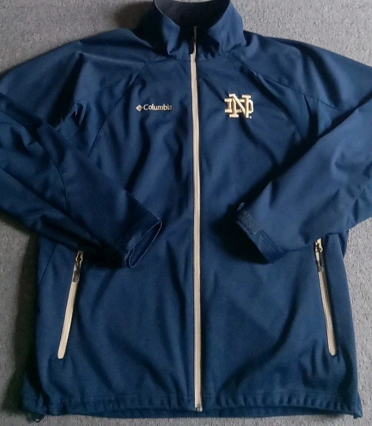 Chaqueta irlandesa de lucha Notre Dame para hombre L Columbia Omni Heat Shield cremallera completa Foto 4 de 4
