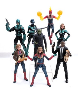 Marvel Legends MCU Captain Marvel 8 Figure Lot Yon-Rogg Fury Minn-Erva Talos