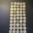 Mercury Dimes $5 Roll of 50 90% Silver