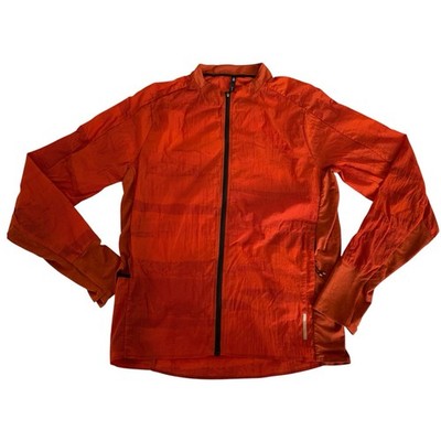 REI On the Trail Run Jacket Men S Orange Lightweight Packable Hiking Outdoor