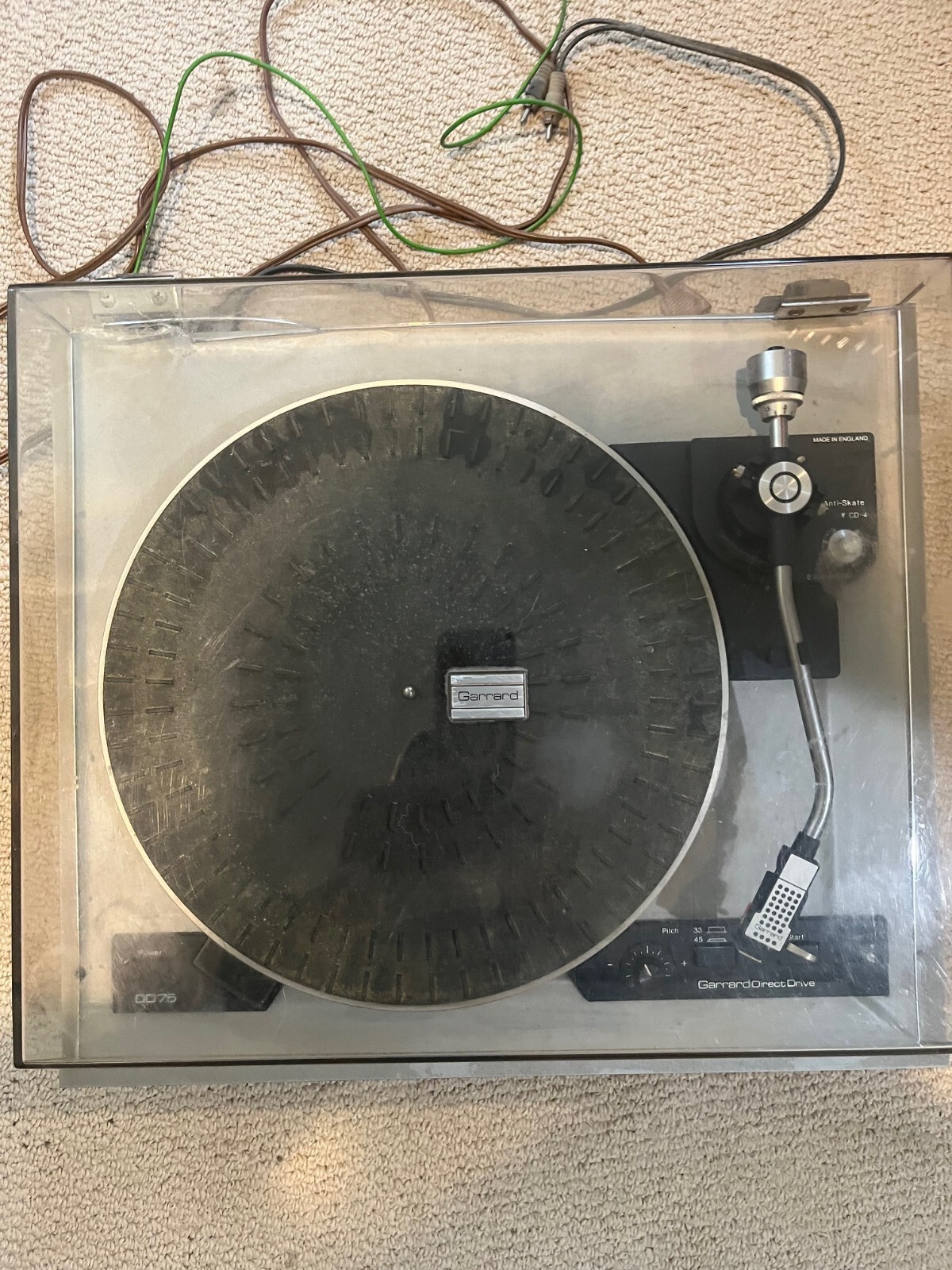 Vintage GARRARD DD75 Direct Drive Stereo Turntable Record Player