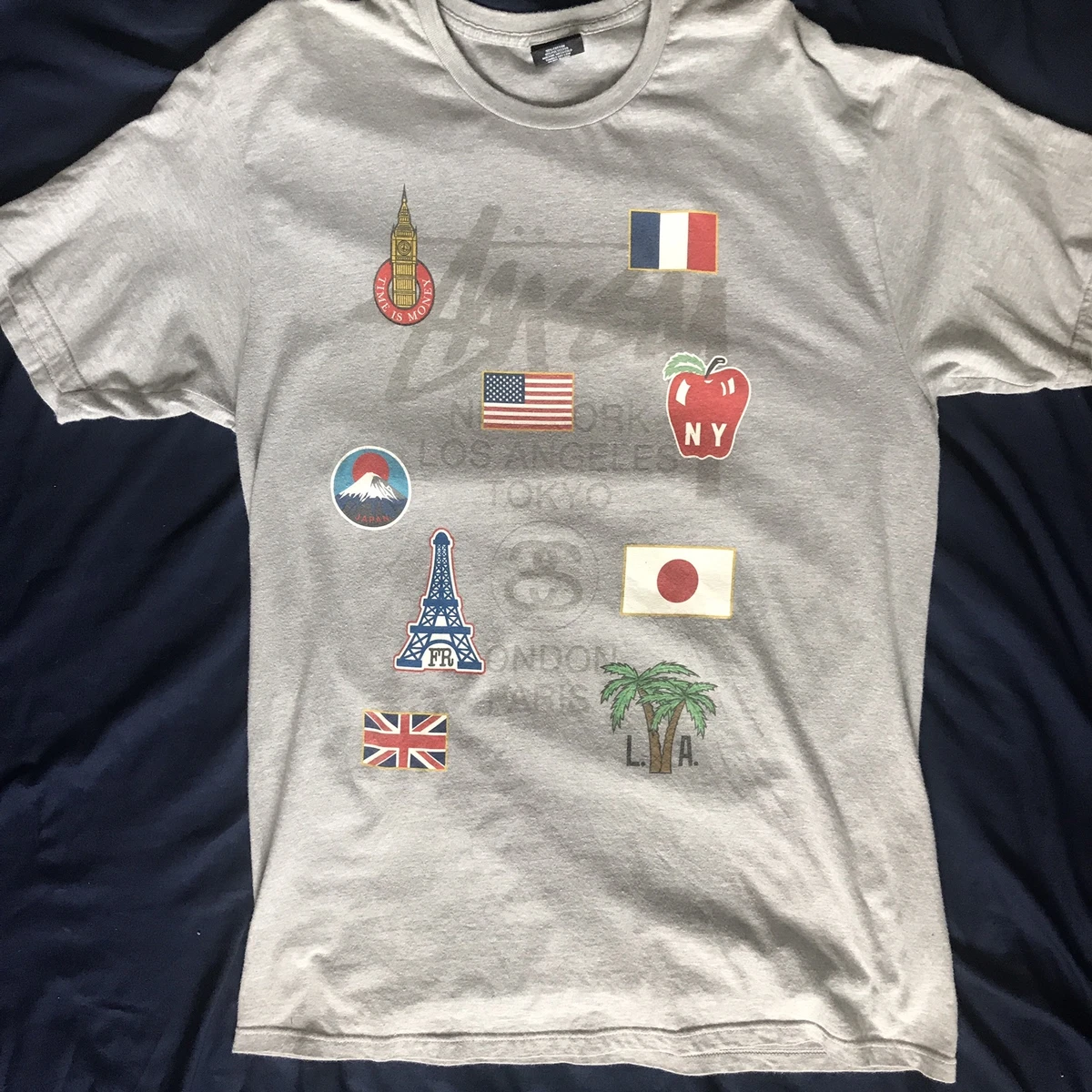 Stussy Flag T Shirt Size L