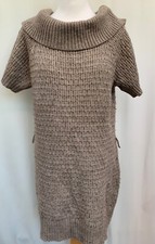 Wallis Beige Knit Cowl Neck Jumper Dress Size L