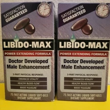 Libido-max Power Extending Formula 75 Fast Act Liquid Soft-Gels Each Lot Of 2