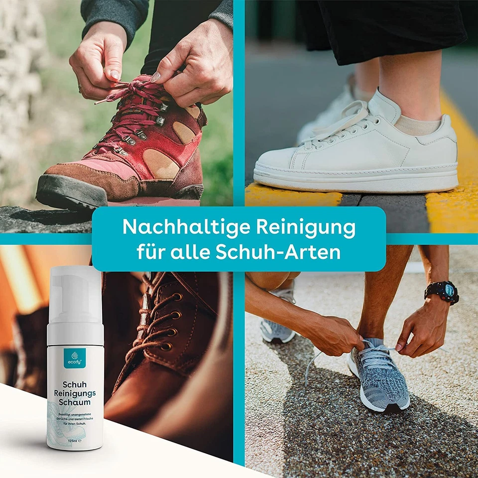 eco:fy Schuh-Reinigungsschaum Reiniger für Stoff Leder Mischgewebe Membran 125ml - Bild 3 von 4