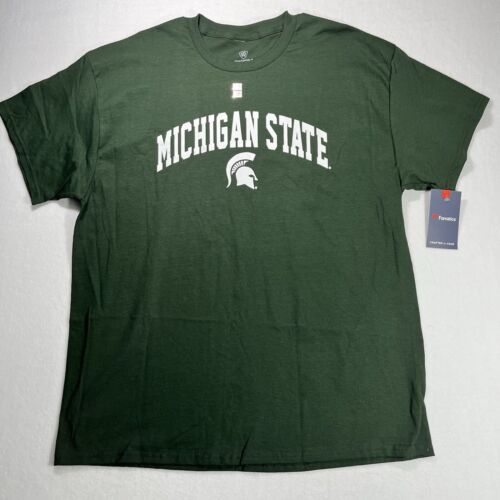 Fanatics Michigan State Spartans Men's XL T-Shirt Top Of The World Tag Green New
