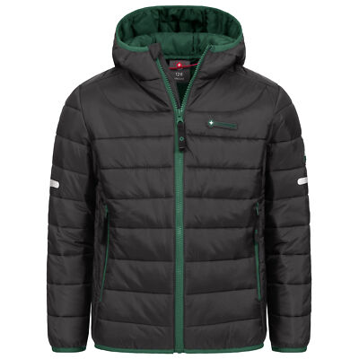 Kinder Winterjacke Jungen - Gefütterte Steppjacke Mit Kapuze