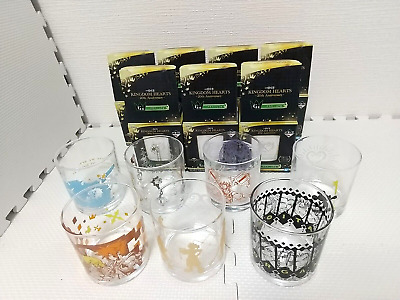 Kingdom Hearts Ichiban Kuji Glass Cup 7 Set 20th Anniversary