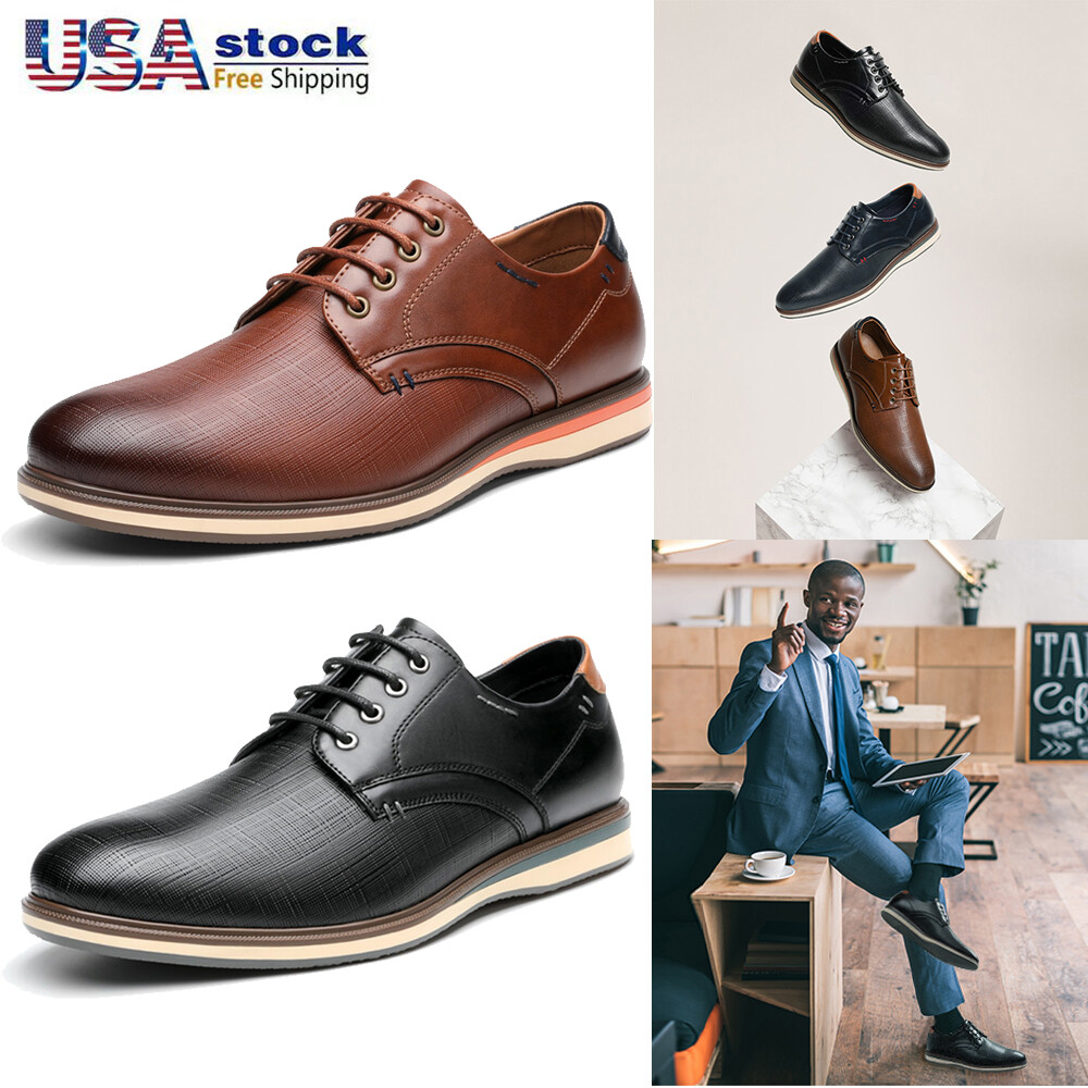 Men's Casual Dress Shoes Comfortable Business Work Breathable Shoes 6.5 ...