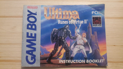Ultima: Runes of Virtue 2 -Booklet - Nintendo Gameboy Classic Anleitung - USA #1