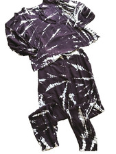 NWT NEW Young Fabulous Broke tunic top matching pants S SMALL tie dye rayon