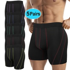5 Pack Men's Boxer Brief No Fly 5Pk With Pouch Support Underwear For Men Sport