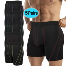 5 Pack Men's Boxer Brief No Fly 5Pk With Pouch Support Underwear For Men Sport