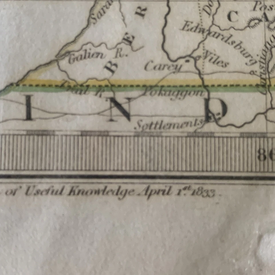 North America Antique map 1833 by Society for the Diffusion of Useful Knowledge - Image 3 of 4