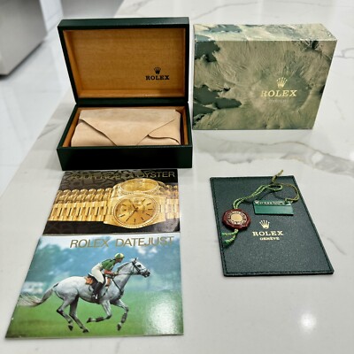 100% Genuine Rolex Datejust 16233 Box Booklets Tags Set End 80s