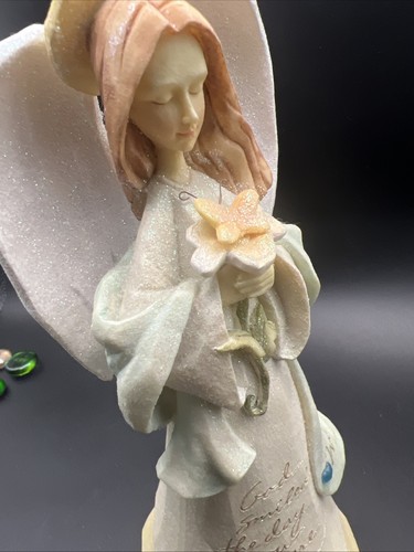 Enesco Foundations Karen Hahn März Geburtstag Engel Figur 2004 Gott lächelte - Bild 11 von 16