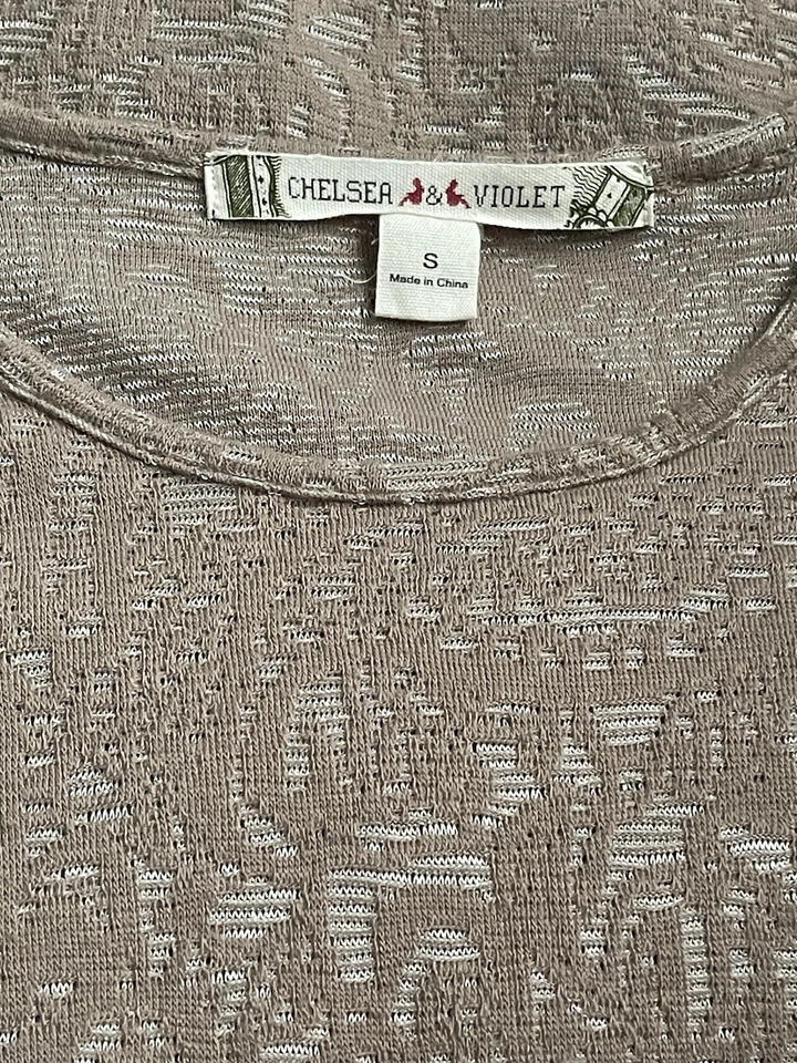 Vestido suéter/body con para mujer Chelsea & violeta color topo/beige talla pequeña Foto 2 de 4