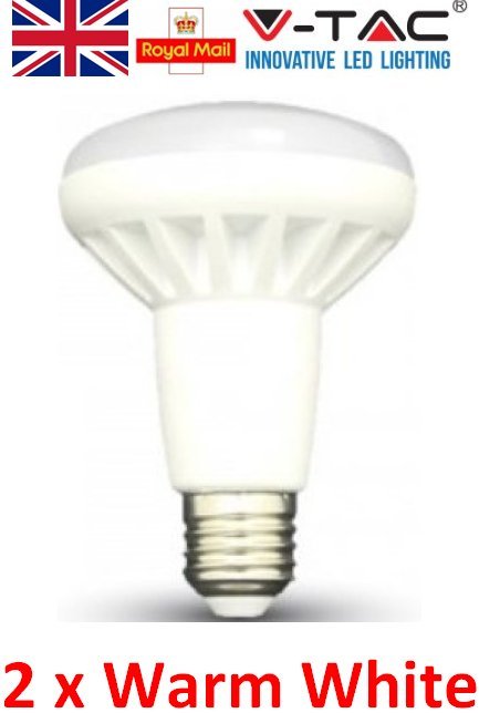 2 x 11w = 75w LED R80 / Edison Screw E27 ES Reflector Spot Light Bulb Warm White
