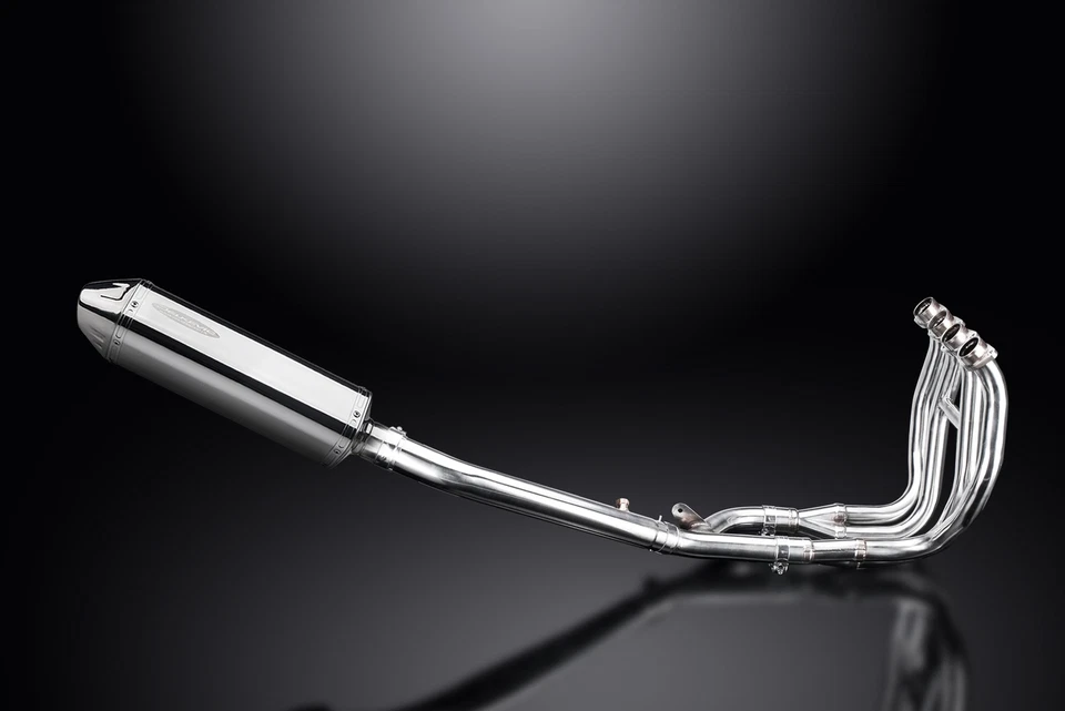 Silenciador de escape completo Suzuki GSX1300R Hayabusa 1999-07 4-1 13" triple ovalado de acero inoxidable Foto 3 de 4