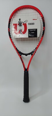 Wilson Federer Power Strings Tennis Racquet Racket Orange Black  4 3/8 grip