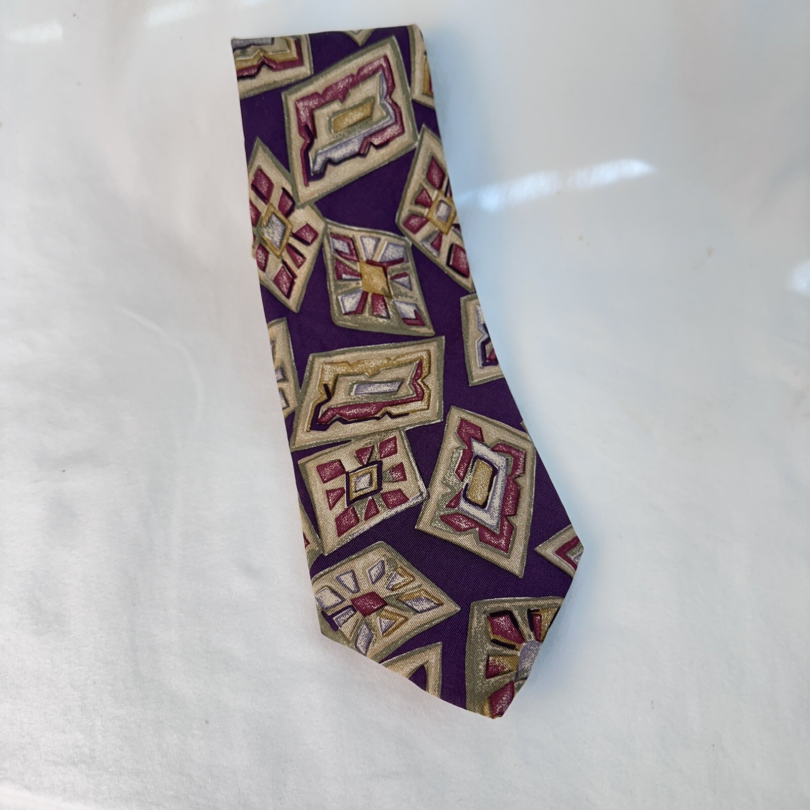 Robert Talbott Studios  Geometric Men Necktie 100… - image 1
