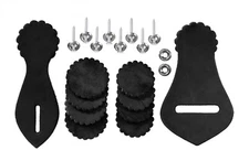 Western Saddle Repair Kit Concho Rosettes - Latigo Keeper - Cinch Tongue Hanger