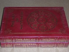 easton press ART OF HAPPINESS & UNIVERSE IN A SINGLE ATOM Dalai Lama 2 vol -MINT