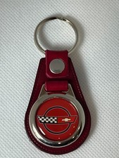 C4 CORVETTE RED PREMIUM QUALITY LEATHER KEYCHAIN