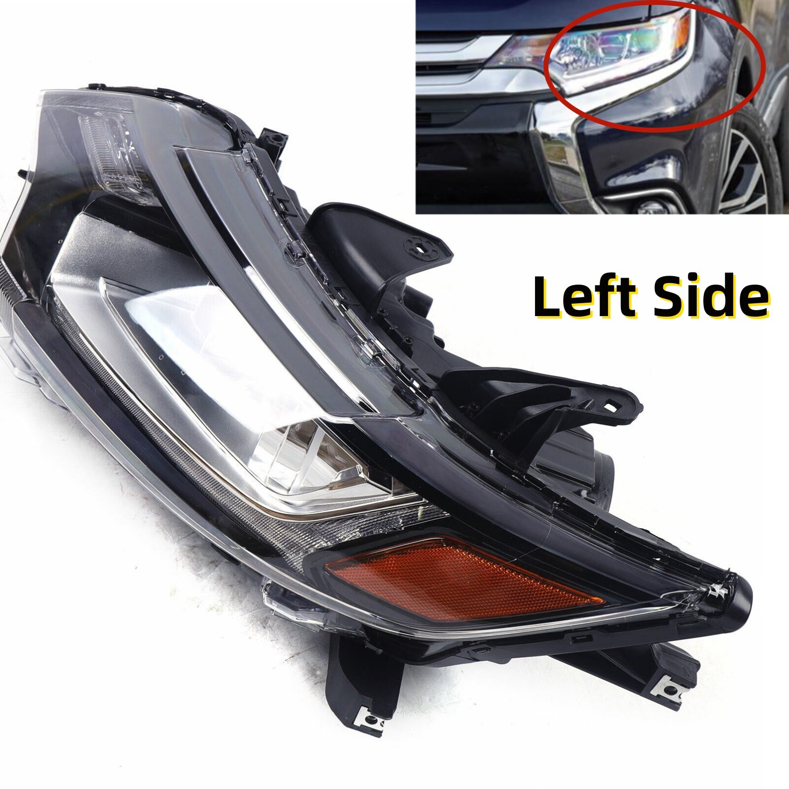 For 2016-2020 Mitsubishi Outlander Halogen Headlight Projector Left Driver Side