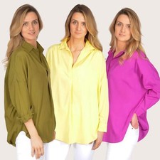 FRENCH CONNECTION Popover Shirt Blouse Silky Soft Light Satin Open Neck Collar